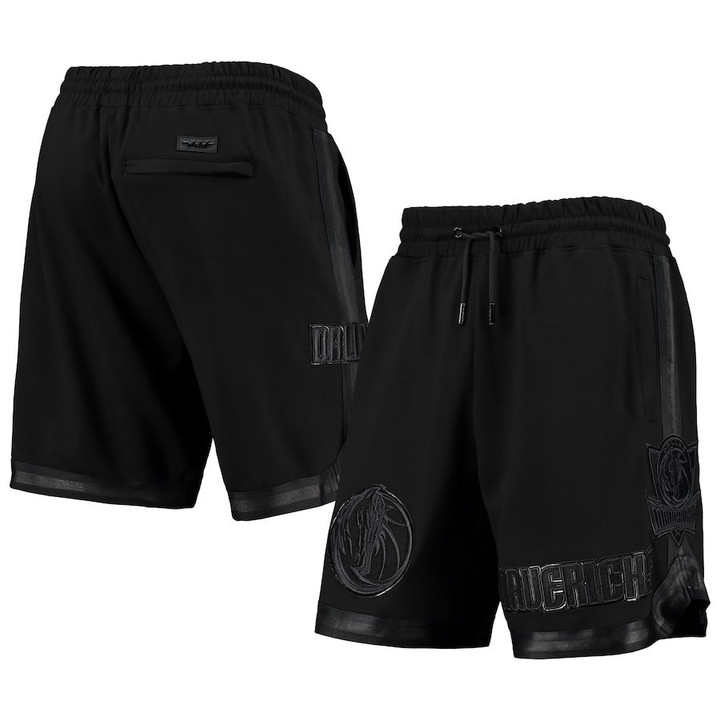 Dallas Mavericks Pro Standard Triple Black Gloss Shorts