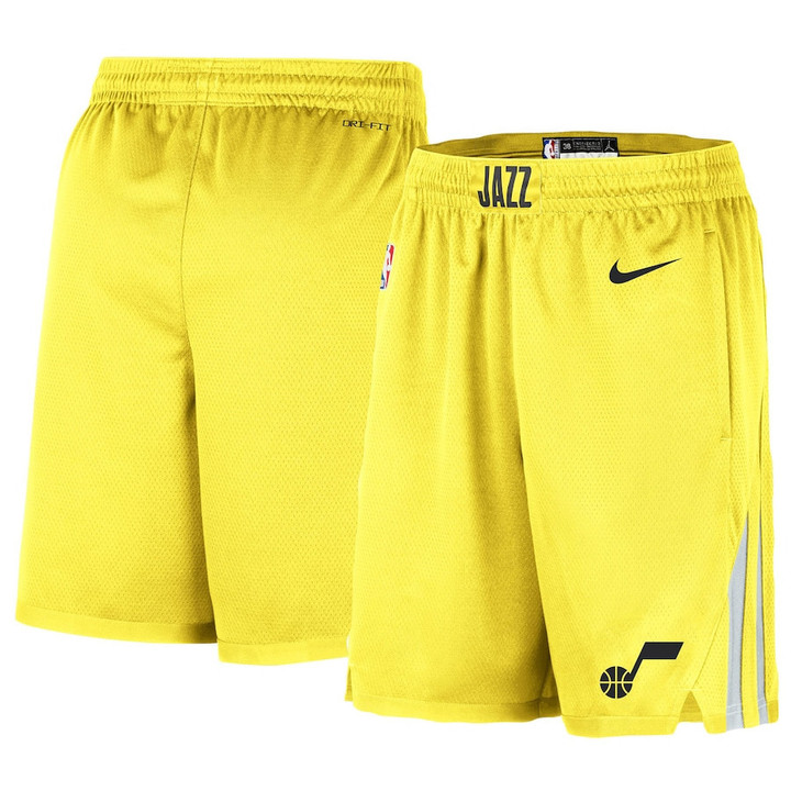 Utah Jazz  2020/21 Association Edition Swingman Performance Shorts - Gold