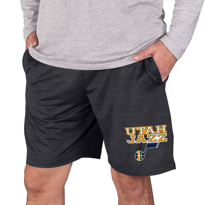 Utah Jazz Concepts Sport Bullseye Knit Jam Shorts - Charcoal