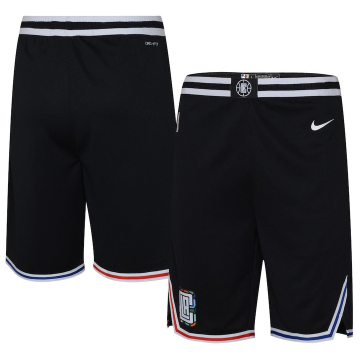 LA Clippers  Youth 2022/23 City Edition Swingman Shorts - Black