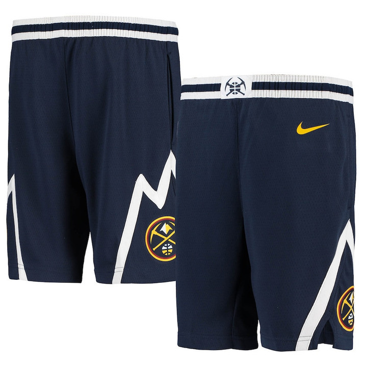 Denver Nuggets  Youth 2020/21 Swingman Performance Shorts - Icon Edition - Navy