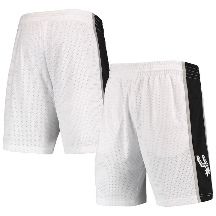 San Antonio Spurs  Hardwood Classics Primary Logo Swingman Shorts - White