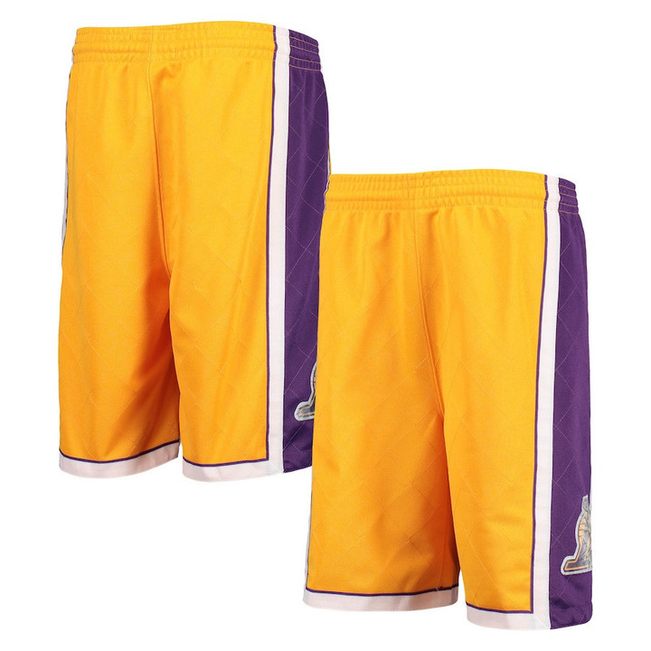 Los Angeles Lakers  Youth 2009 Hardwood Classics 75th Anniversary Swingman Shorts - Gold