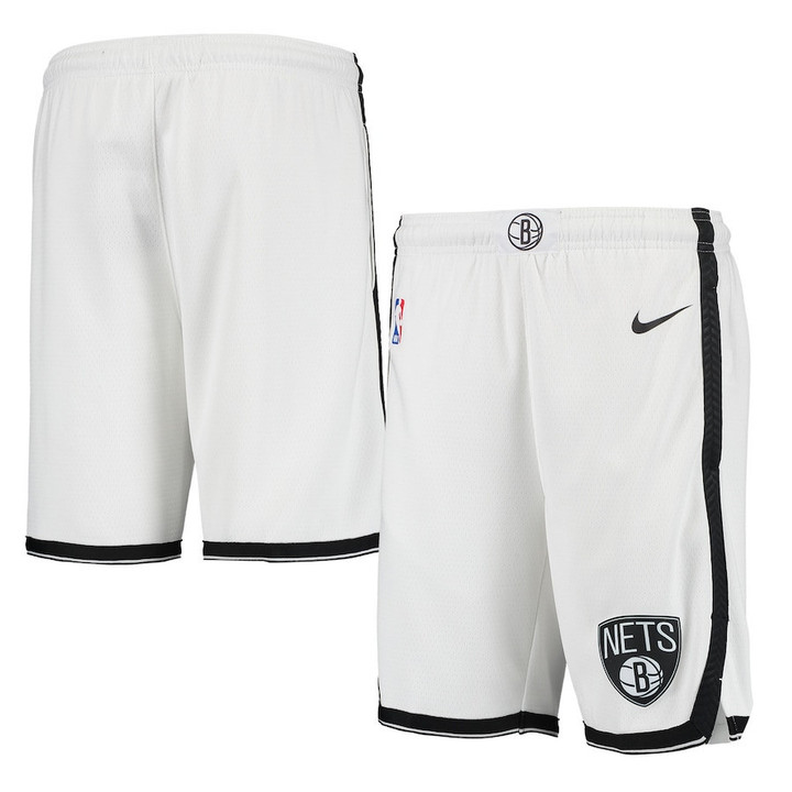 Brooklyn Nets  Youth 2020/21 Swingman Shorts - Association Edition - White