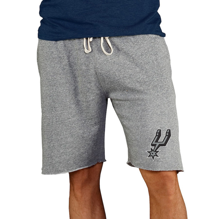 San Antonio Spurs Concepts Sport Mainstream Terry Shorts - Gray
