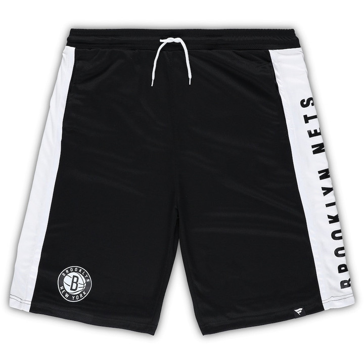 Brooklyn Nets s Branded Big & Tall Referee Iconic Mesh Shorts - Black
