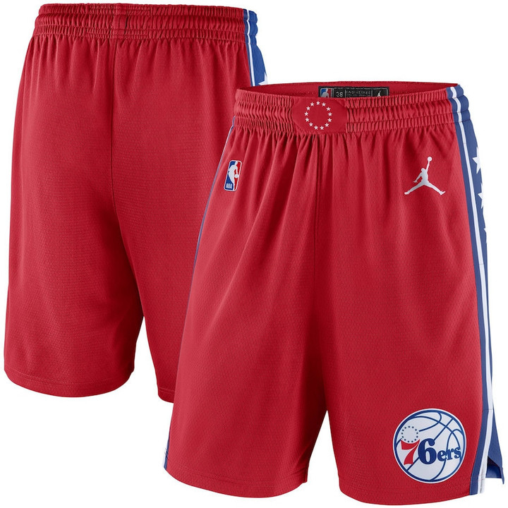 Philadelphia 76ers  Red/Blue 2020/21 Association Edition Performance Swingman Shorts