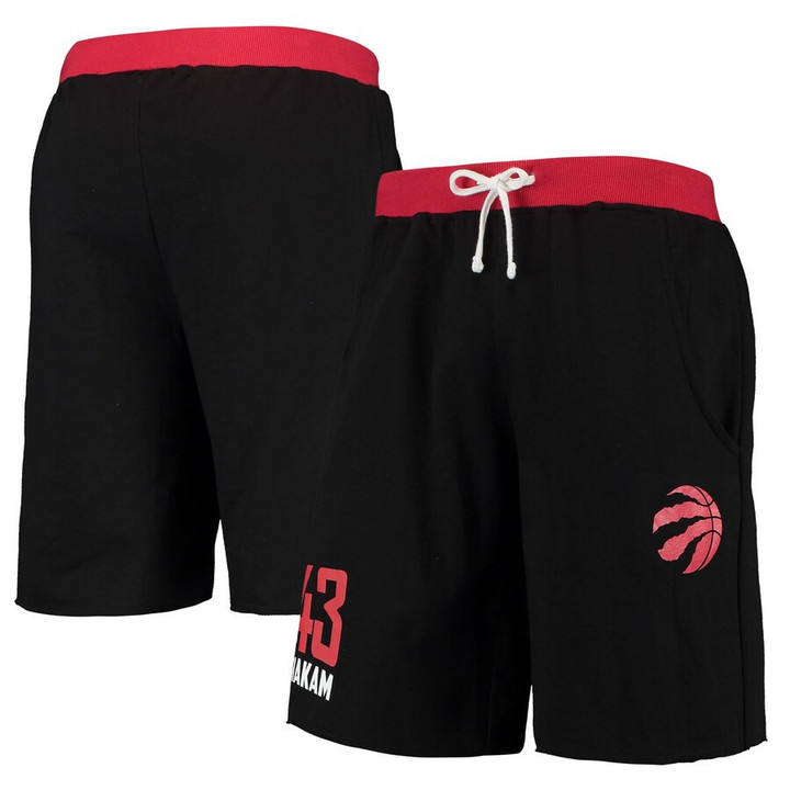 Pascal Siakam Toronto Raptors Name & Number French Terry Shorts - Black