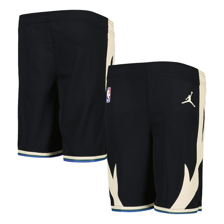 Milwaukee Bucks  Preschool Statement Edition Team Replica Shorts - Black