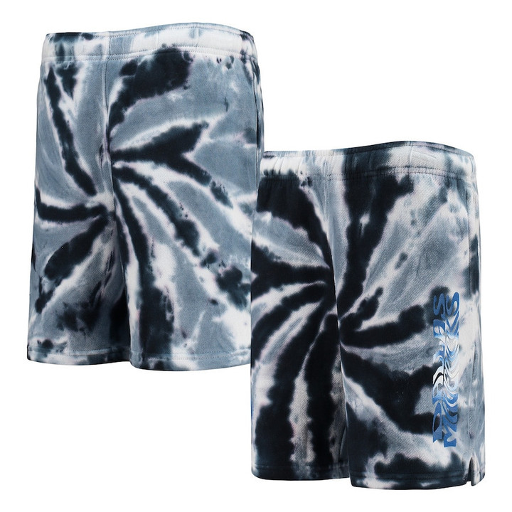 Dallas Mavericks Youth Santa Monica Tie-Dye Shorts - Navy