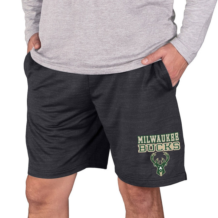 Milwaukee Bucks Concepts Sport Bullseye Knit Jam Shorts - Charcoal