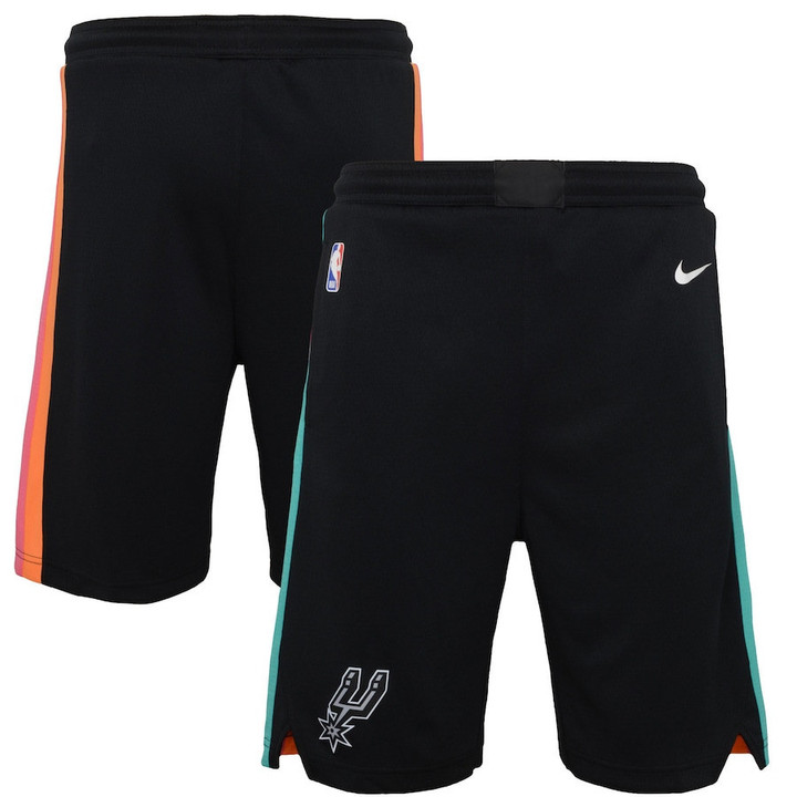 San Antonio Spurs  Youth 2020/21 City Edition Swingman Shorts - Black