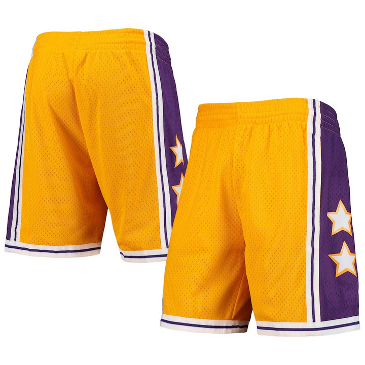 Western Conference  Hardwood Classics 1972 All-Star Game Swingman Shorts - Gold