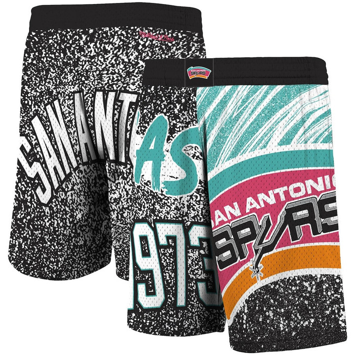San Antonio Spurs  Hardwood Classics Jumbotron Sublimated Shorts - Black