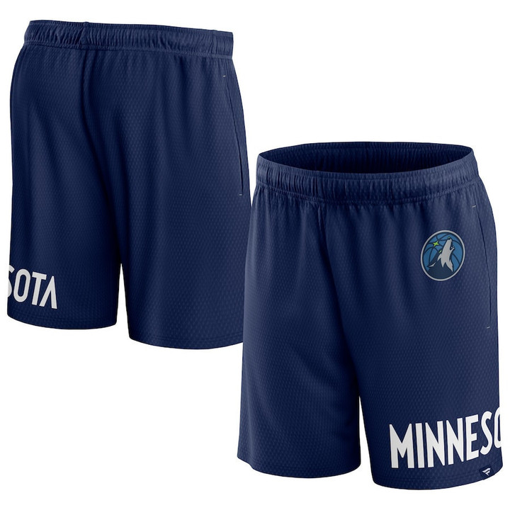 Minnesota Timberwolves s Branded Free Throw Mesh Shorts - Navy
