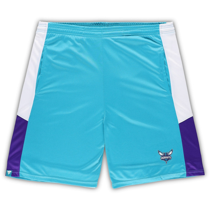 Charlotte Hornets s Branded Big & Tall Champion Rush Practice Shorts - Teal