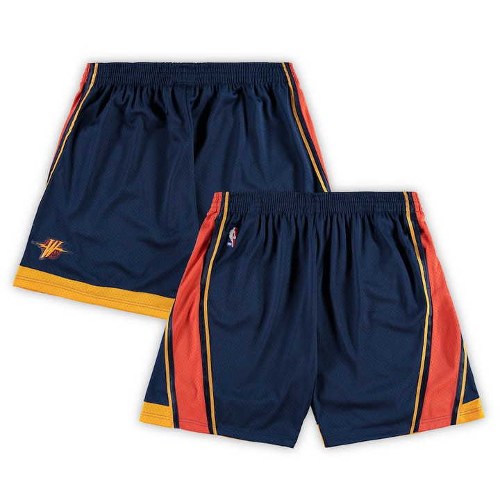 Golden State Warriors  Big & Tall Hardwood Classics Team Swingman Shorts - Navy