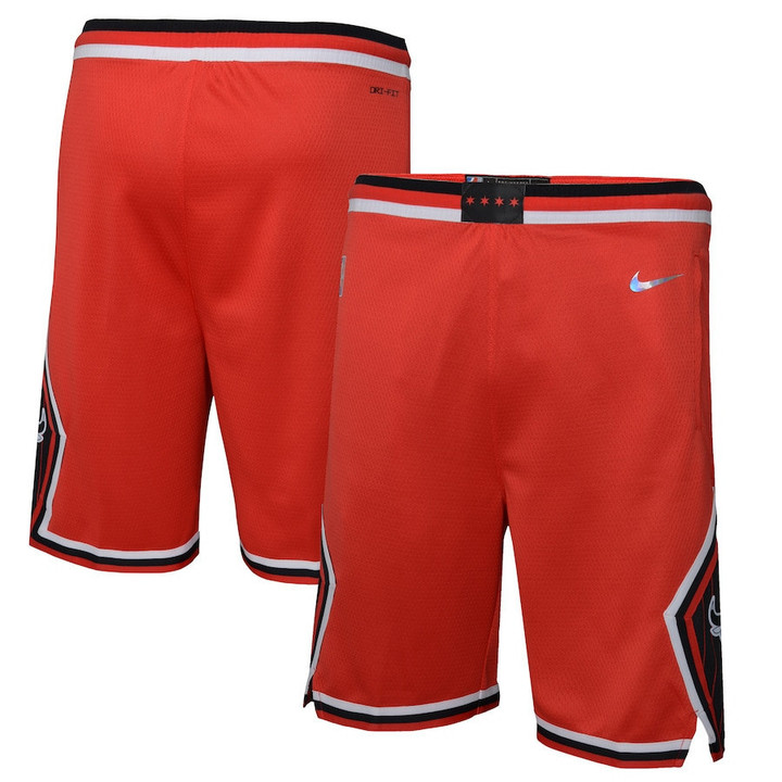 Chicago Bulls  Youth 2021/22 City Edition Courtside Swingman Shorts - Red