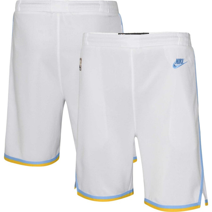 Los Angeles Lakers  Youth Hardwood Classics Swingman Shorts - White