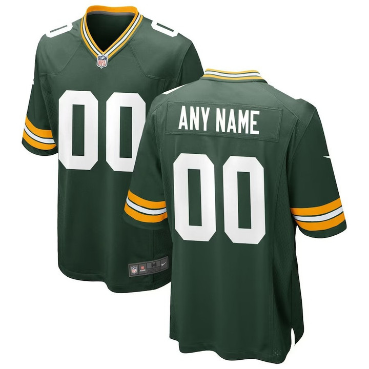 Youth's Green Bay Packers Home Game Custom Jersey - Green