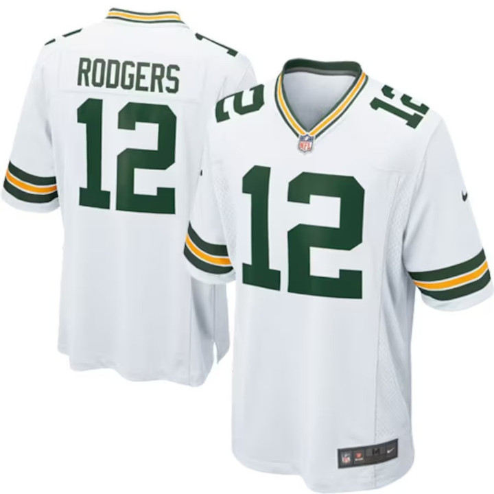 Men's Aaron Rodgers Green Bay Packers Game Player Jersey - White
