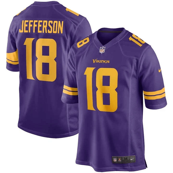 Youth's Justin Jefferson Alternate Minnesota Vikings Game Jersey - Purple