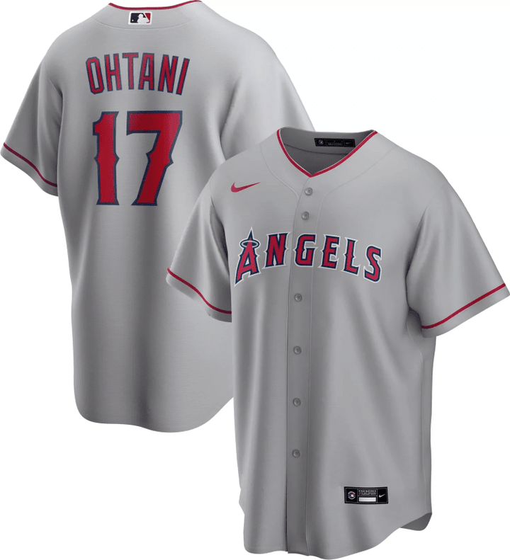 Youth's Los Angeles Angels Shohei Ohtani Grey Road Replica Player Name Jersey