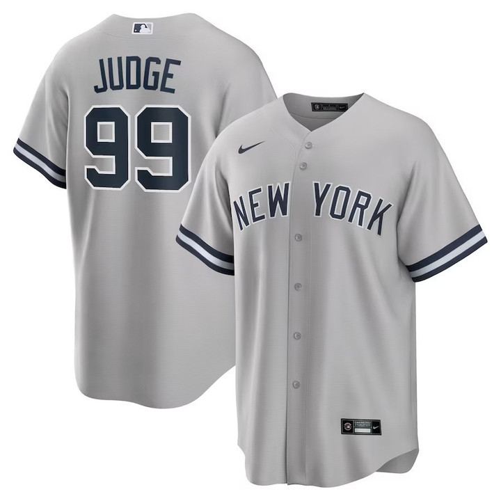 Men's New York Yankees Aaron Judge Grey Road Replica Player Name Jersey