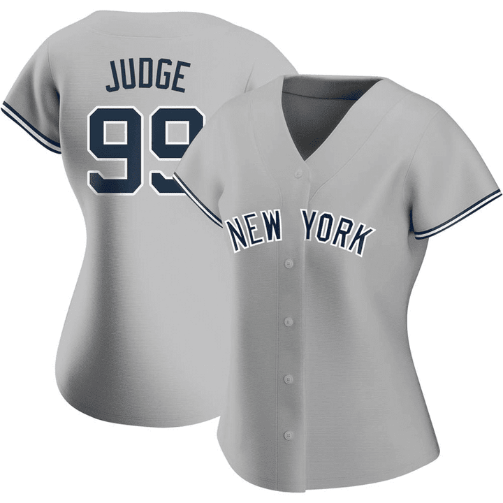 Women's New York Yankees Aaron Judge Grey Road Replica Player Name Jersey