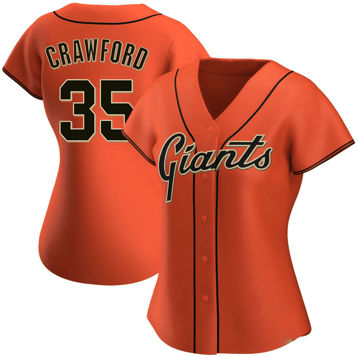 Women's Brandon Crawford San Francisco Giants Alternate Replica Player Jersey - Orange