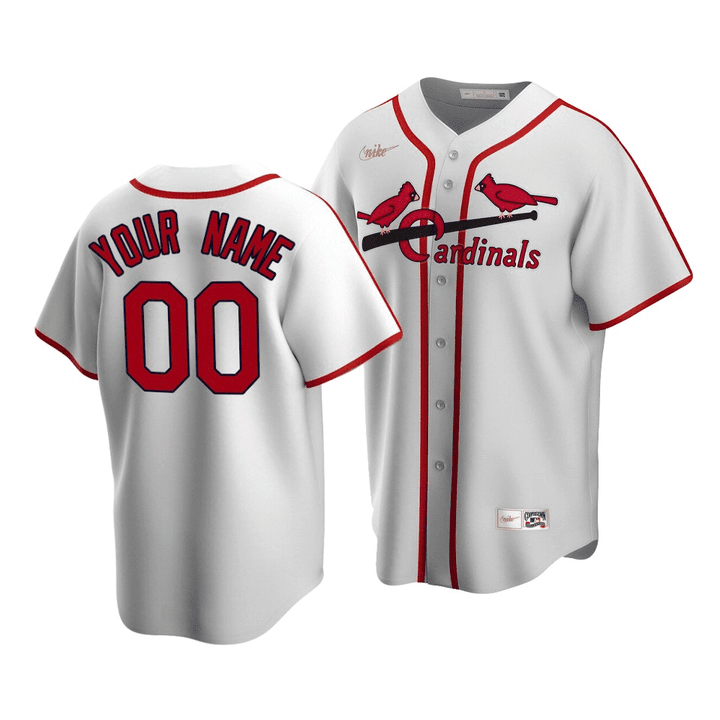 Youth's St. Louis Cardinals Custom #00 Cooperstown Collection White Home Jersey