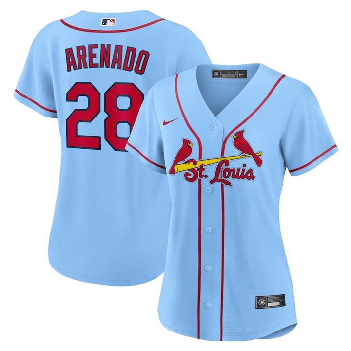 Women's Nolan Arenado St. Louis Cardinals Alternate Official Replica Player Jersey - Light Blue