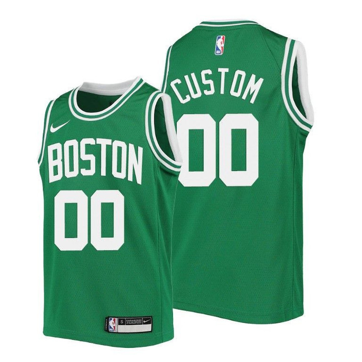 Youth Boston Celtics Custom youth 2020-21 Icon Edition Green Jersey