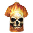 Red Skull Smoke Hawaiian Shirt, Cool Flame Skull Shirt For Men And Women