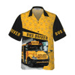School Bus Driver Safely Delivering Hawaiian Shirt, Black And Yellow Bus Driver Shirt For Adults