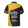 School Bus Driver Safely Delivering Hawaiian Shirt, Black And Yellow Bus Driver Shirt For Adults