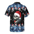 Santa Skull & Snowflake Hawaiian Shirt, Funny Christmas Skull Shirt, Best Christmas Gift Idea