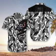 Tattered BnW Camouflage Golf EZ14 0701 Hawaiian Shirt