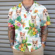 Tropical Flower With Corgi Hawaiian Shirt
