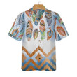 Tropical Peacock Feathers Native American Hawaiian Shirt. Vintage Native American Shirt For Men And Women