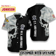 US Air Force Digital Camo Skull EZ05 3008 Custom Hawaiian Shirt