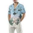 Us Army Helicopter Hawaiian Shirt, Tropical Helicopter Shirt For Men