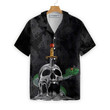 Skull & Snake Gothic Hawaiian Shirt, Dark Sword Melted Black Skull Hawaiian Shirt