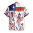 Bluebonnet Texas Hawaiian Shirt Red Version, Button Down Floral and Flag Texas Shirt, Proud Texas Shirt For Men