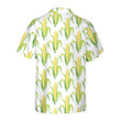 Yellow Corncobs With Green Leaves Corn Hawaiian Shirt, Corn Shirt Short Sleeve, Button Corn Cob Shirt Corn Gift