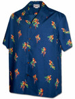 Mini Macaws Navy Hawaiian Shirt