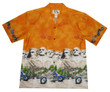Presidents and Motorcycles Orange Hawaiian Shirt