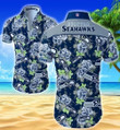 Seattle Seahawks 2 Hawaii Fit Body Shirt Summer Button Up Shirt For Men Beach Wear Short Sleeve Hawaii Shirt