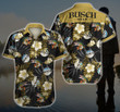 Tlmus Busch 2 Fish Hawaii Shirt Summer Button Up Shirt For Men Beach Wear Short Sleeve Hawaii Shirt