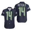 Seattle Seahawks D K Metcalf Limited Navy 100Th Season Jersey Inspired Style Hawaiian Shirt